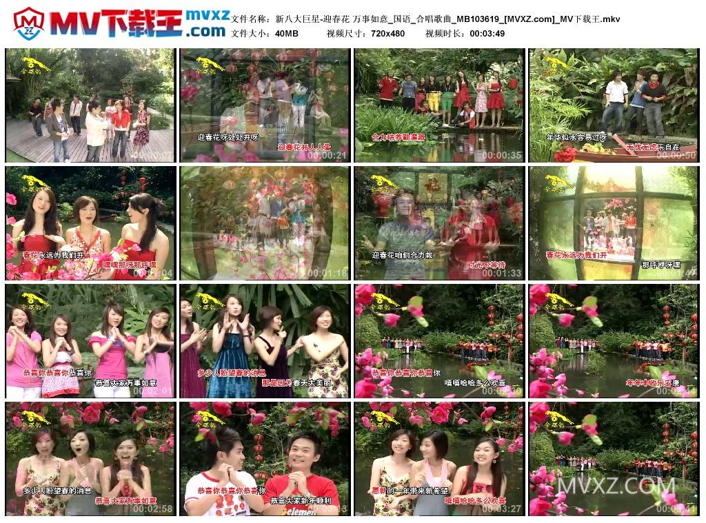 新八大巨星-迎春花 万事如意_国语_合唱歌曲_MB103619